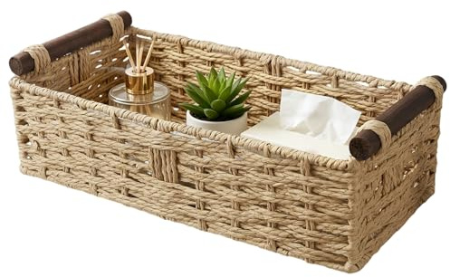 Paper Rope Storage Basket Toilet Paper Storage Basket Home Wicker Basket