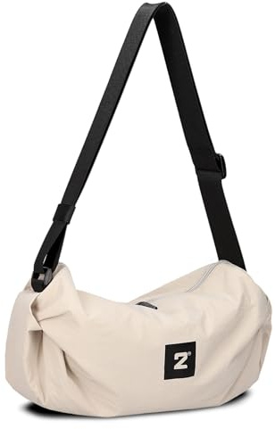Zwei Damen Moon Bag BONNY BO70 Umhängetasche 6 Liter, leichte Nylon Crossbody Bag im Casual Stil, sportliche Handtasche mit Reißverschluss, Innenfächern, wasserabweisend