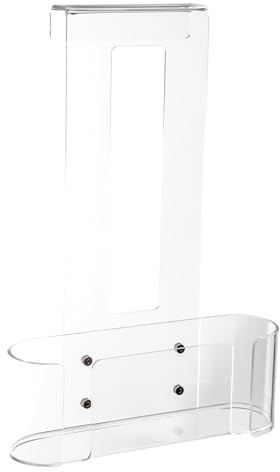 CIPÌ Porta Oggetti Doccia Vasca Singola Trasparente – Organizer Doccia in Plexiglass da Appendere su Vetro, Mensola Senza Fori, 27 x 14 x 46 cm