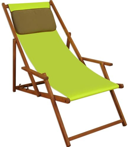 Liegestuhl Deckchair Pistazie Sonnenliege Gartenliege Holz Strandstuhl Buche Gartenmöbel 10-306KD