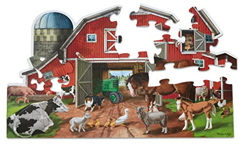 Busy Barn Shaped Floor Puzzle (32 Pieces): Busy Barn Shaped Floor Puzzle (32 Pieces)