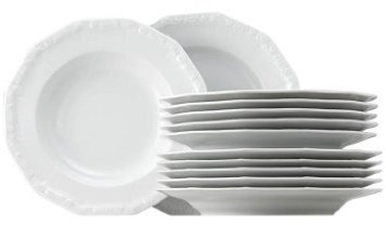 Rosenthal Maria Weiss Tafelservice 12tlg. (6X Speiseteller 25cm und 6X Suppenteller 23cm)