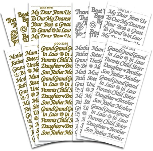 Creative Products Strong Textlines Craft Stickers, Stickers, Multi-Colour, 23 x 10 x 1 cm