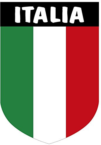 Artimagen Pegatina Escudo Italia con Texto 40x60 mm.