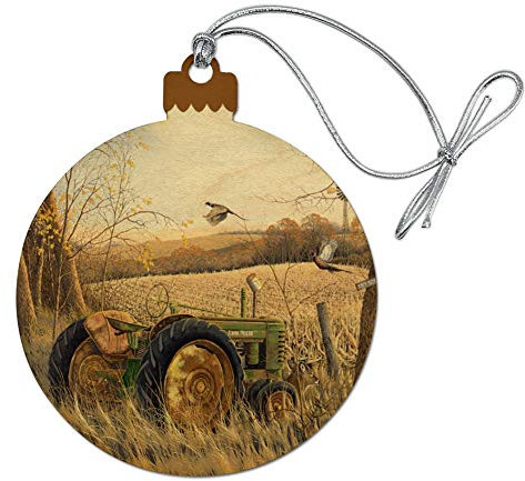 GRAPHICS & MORE Weihnachtsbaum-Dekoration mit Traktor auf dem Bauernhof, aus Holz