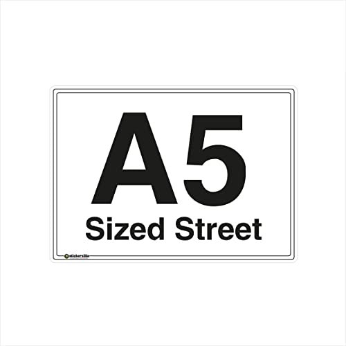 A5 Personalised Wheelie Bin Sticker/Vinyl Labels with House Number & Street Name [4 Pack]