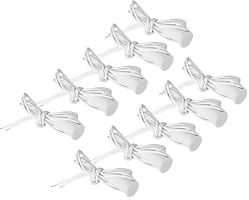 Backbayia 10 Stück Einbau Verdrahtete Sicherheit Fenster Tür Sensor Reed Schalter Magnetschalter