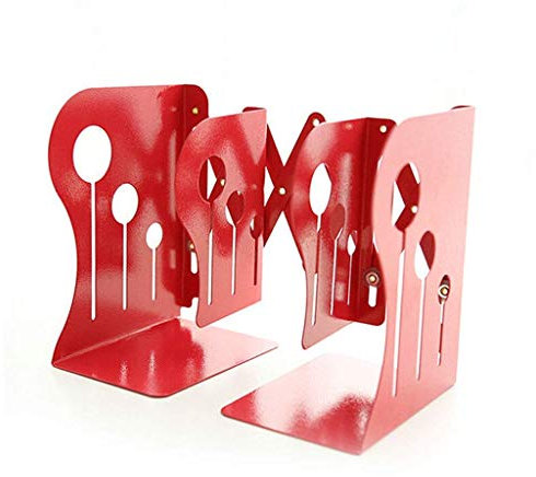 WXJLYZRCXK Bibliothèques Serre-Livres Étagère Pliante Rétractable Livre Livre Livre Par Livre Fichier Bureau Étagère Rétro Fer Forgé Table Dossier Serre-Livres,Rouge,17,5 * 22,5 Cm