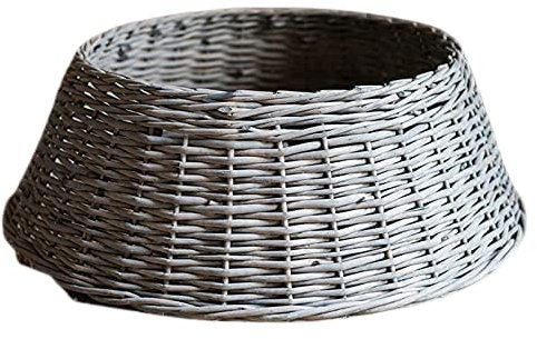 Weihnachtsbaum Fuß Abdeckung, Natur oder Off White Wicker Weihnachtsbaum Rock, Rattan Weihnachtsbaum Korb für Feiertags-Weihnachtsdekorationen