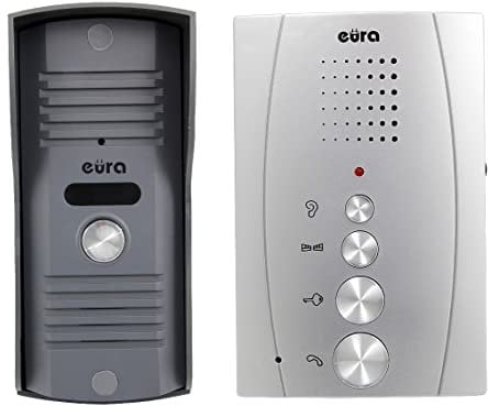 Eura Adp-13A3 Invito Interphone Mains Libres 4 Fils Argenté