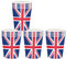 YAAVAAW 16 Pack Union Jack Paper Cups,VJ Day 80th Anniversary Decorations UK Flag Paper Cups British Party Decorations for Celebrate VJ Day 80 Years Street Parties,Union Jack Party Supplies