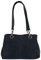 Sunsa Damen Handtasche, Schultertasche aus Blaue Wildleder. Trachtentasche/Dirndltasche