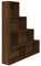 vidaXL Bücherregal Treppenregal Stufenregal Standregal Lagerregal Büroregal Regal Wandregal Aktenregal Raumteiler Braun Eichen-Optik 155x24x160cm