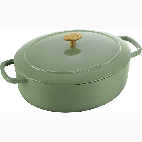 Ballarini Bellamonte Cast Iron 5-qt Oval Dutch Oven - Saggio Green