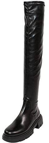 Paul Green Stiefel 9109-002, Glattleder, Schwarz, Damen EU 3,5/36