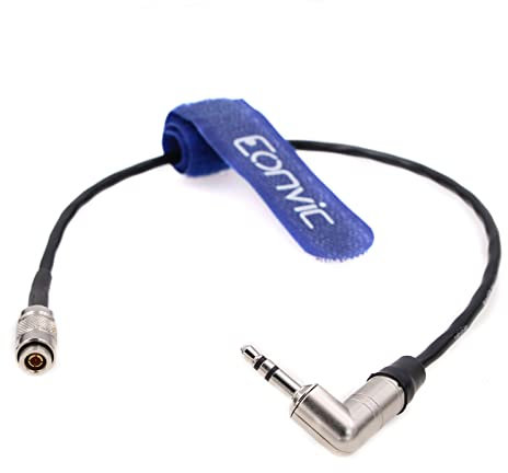 Eonvic Timecode Kabel UltraSync ONE DIN 1.0/2.3 auf rechtwinklig 3,5 mm TRS für Tentakel Sync auf Canon R5C Kamera