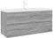 vidaXL Meuble Lavabo avec Bassin Intégré Armoire sous Lavabo Meuble de Rangement de Salle de Bain Maison Sonoma Gris Bois d'Ingénierie