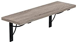 AKKE Hängeregal Neo Wandregal Kinderzimmer Küche Wohnzimmer Badezimmer Loft Büro Regale für Wände Regalbrett für Wand-Deko Küchenregal Moderne Wandboard Bücherregal Wand Trüffel 80x20 cm