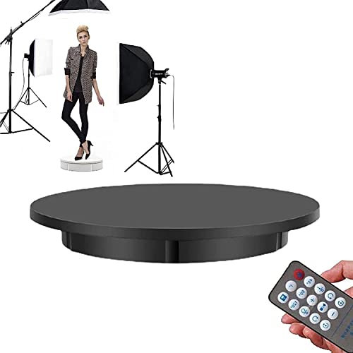 UIHECTA 220LB Motorized Rotating Display Stand Remote Control,20.47inch /220LB Load Heavy Duty, 360 Degree Electric Rotating Turntable for Photography Products Display or Cake Display,Black,60cm