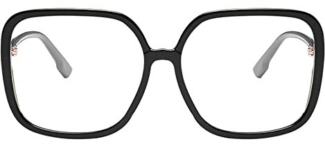 KAEOISFU Übergroße Quadratische Lesebrille für Damen, Mode Blaulicht Blockierende Computer Lesebrille, groß Computerleser, Geeignet für Menschen mit großen Köpfen und Gross Gesichtern