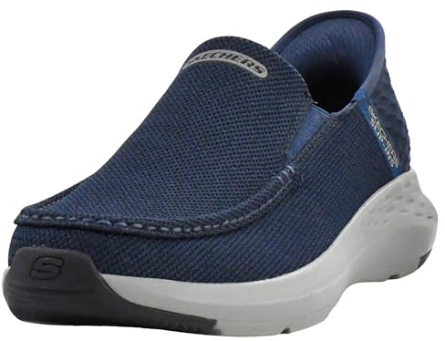 Skechers Men's Parson Ralven Slip-On Sneakers, Navy Mesh, 14 UK
