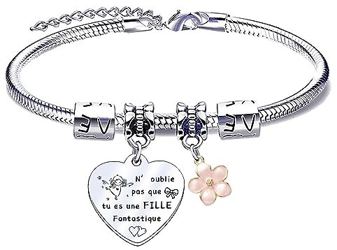 QTQTLP Cadeau Fille Bracelets Femme Idee Cadeau Ado Fille Pendentif Bracelets