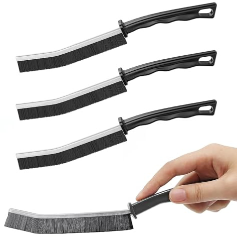 Gap Cleaning Brush Grout Cleaner Brush with Hard Handle Scrub Deep Tile Joints Stiff Angled Bristles for Showers, Bathtubs, Kitchens - Multi-Surface All-Around Household Cleaning Tool