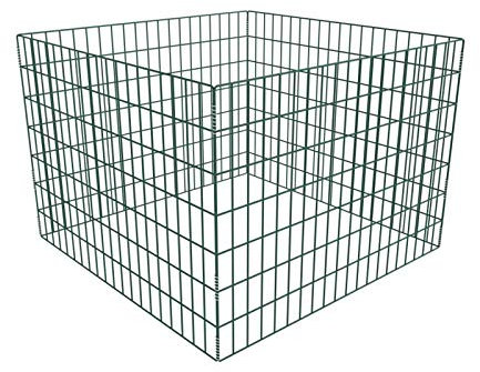TANZEM Mesh Compost Bin, 100 x 100 x 70 cm, Alloy Steel, Green