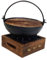 HEMOTON Sukiyaki Fornello Shabu Shabu Pentola Campeggio Casseruola Appesa Piatto Caldo Giapponese Pentola Giapponese Pentola Calda Shabu Shabu Legno + Ferro Coreano Vaso Da Campeggio