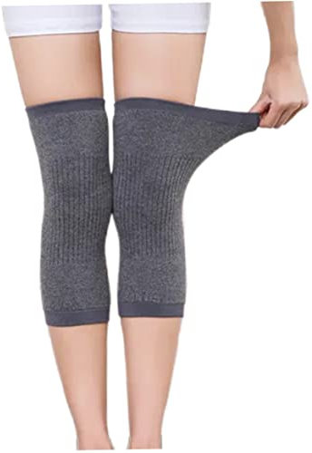 Hintyne Damen Herren Winter Kniebandage Bein Kniewärmer Ärmelwickel dehnbar Thermo Knieschoner aus dicker Kaschmirwolle Unterstützung für Sehnenscheidenentzündung Schmerzlinderung 1 Paar