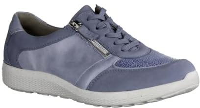 Waldläufer M-IRA Halbschuh, Denver Bronx Minileostretch, sky (hellblau), OrthoTritt, Weite M Blau Gr. 37