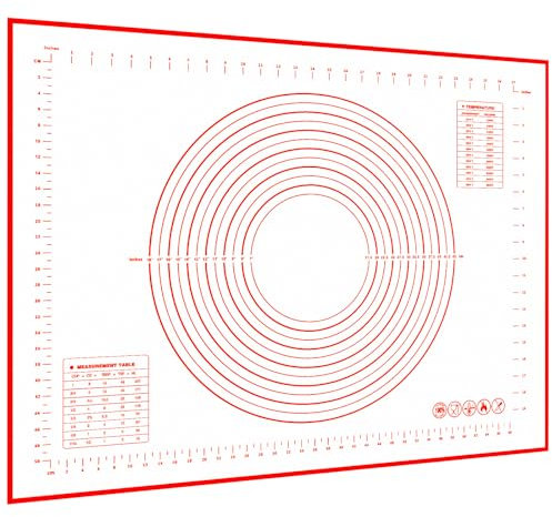 Webake Extra Large Silicone Mat Baking 80 X 60 cm, Pastry Rolling Mat with Measurement, Non-Slip Dough Kneading Silicone Worktop Protector, Heat Resistant Placemat for Crafts