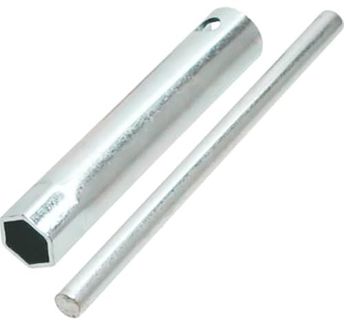 cyclingcolors Clé à bougie 18mm tube longueur 100mm Hexagonale avec manche amovible tondeuse tracteur moto scooter cyclomoteur