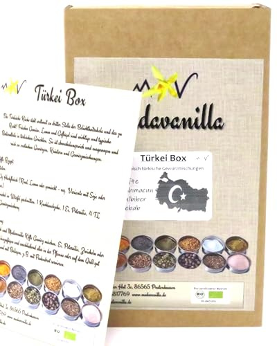 Türkei Box - Geschenkbox mit 4 Gewürzmischungen + mit Info/Rezept Flyer
