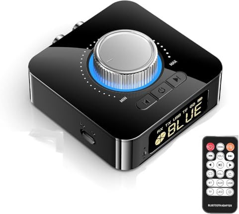 DollaTek Adattatore audio wireless 2 in 1 compatibile con Bluetooth Trasmettitore ricevitore leggero per TV PC Stereo Connect Speaker Cuffie