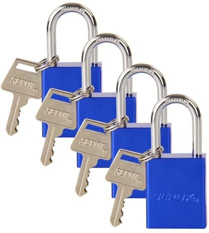 SEPOX Candado de aluminio sólido resistente a la intemperie con llave igual candado de grado industrial para seguridad, impermeable, resistente a la corrosión, para cerradura, jardín, casillero