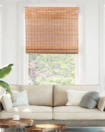 CHICOLOGY Bamboo Blinds, Bamboo Shades, Roman Shades for Windows, Roman Window Shades, Window Shades for Home, Bamboo Shades for Patio, Blinds & Shades, Window Shade, 31 W X 48 H, Squirrel