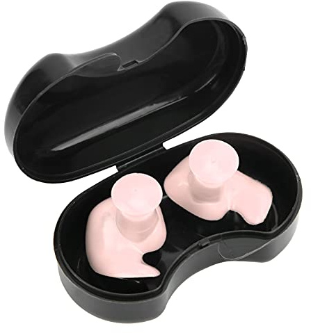 Silikon Spiral-Ohrstöpsel, Wasserdicht und Staubdicht Tragbar Wiederverwendbar für Erwachsene beim Schwimmen Duschen Schlafen (PINK)
