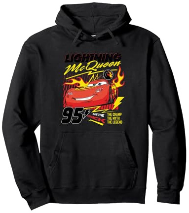 Cars Lightning McQueen On Fire Pullover Hoodie