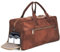 SID & VAIN große Reisetasche mit separatem Schuh-Fach echt Leder - Weekender Henry - Sporttasche Handgepäck mit Schultergurt - Ledertasche Herren und Damen braun handgefertigt