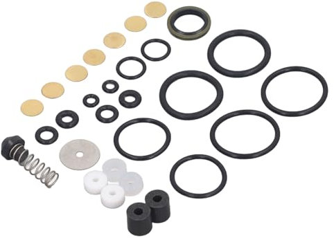 Lwuey PCP Air Compressor Replacement Parts,High Pressure Pump Repair Kit with O Rings Seals Valve Piston Filter Set Gauge Essential Maintenance for Airguns Rifles Paintball Guns Scuba