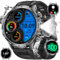 SUNKTA Smartwatch Herren Militär,1,85'' HD-Display/800 mAh Akku Sportuhr mit Taschenlampe/100+ Sportmodi,IP68 Wasserdicht Fitnessuhr mit Herzfrequenz,SpO2,Schlafmonitor für Android/iOS Schwarz Silikon