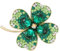 COSMEVIVI Stilvolle Kleeblatt-brosche Anstecknadel Emaille-anstecknadel Für Damen Grüner Schmuck Irisches Souvenir-accessoire