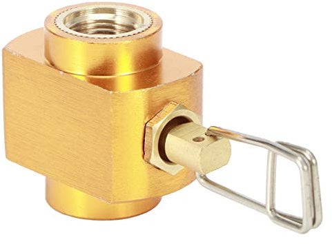 Baxnore Outdoor Camping Stove Adapter, Aluminum Alloy Gas Refill Valve Adapter, Portable Camping Gas Cartridge Adapter for Outdoor Camping BBQ