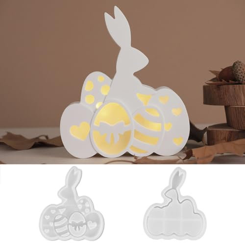 Silikonformen Gießformen Ostern, Silikonform Ostern Hase Gießform Osterhase Gips Zum Gießen Gießform Ostern Hase Gipsform Ostern Silikonformen Hase Giessformen Silikon Ostern für Handwerk (Q)