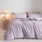 Nyescasa Housse de Couette Coton 200x200 Violet Clair Couleur Unie Parure de lit Adulte 2 Personnes 100% Coton Oeko-TEX Sets de Housses de Couettes avec Fermeture Éclair et 2 Taies d'oreiller 65x65 cm