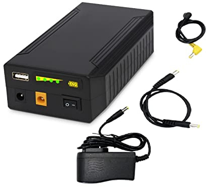 Power Bank con ricarica rapida, batteria al litio ricaricabile da 12 V, 9 V/5 V, batteria portatile agli ioni di litio, per telecamera a strisce LED, batteria di grande capacità, 9800 mAh