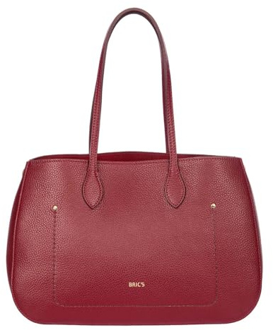 Bric's Leder Schultertasche Gondola Lavanda Bag Rubino weinrot