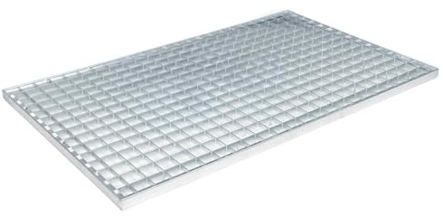 vidaXL Grille Argenté 80 x 50 x 2 cm Acier galvanisé à Chaud