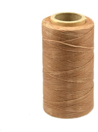Filo Cerato, 150D 1mm Filo da Cucito per Cuoio, 260m Filo da Cucito Cerato per Fai Da Te in Pelle, Legatoria, Calzolaio, Progetti in Pelle, Tessuti Pesanti, Borse (Marrone Scuro)